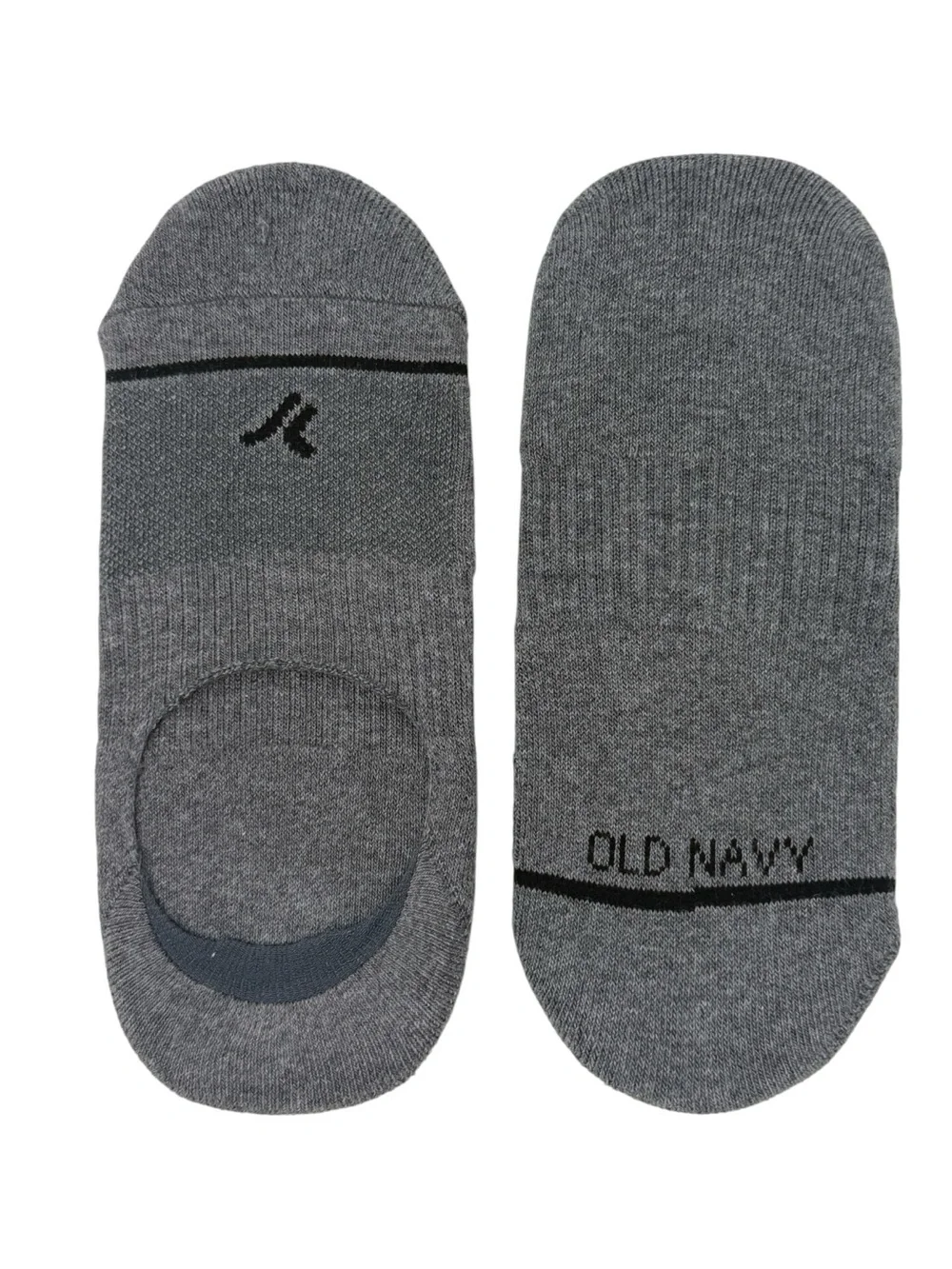2 Pair Old Navy Women’s No-Show Athletic Socks - Dark Gray with Black Accent